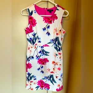 Lands End white and pink dress size 4